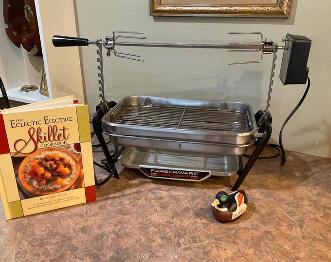 Farberware Electric Open Hearth Broiler & Rotisserie, Grill Indoor ...