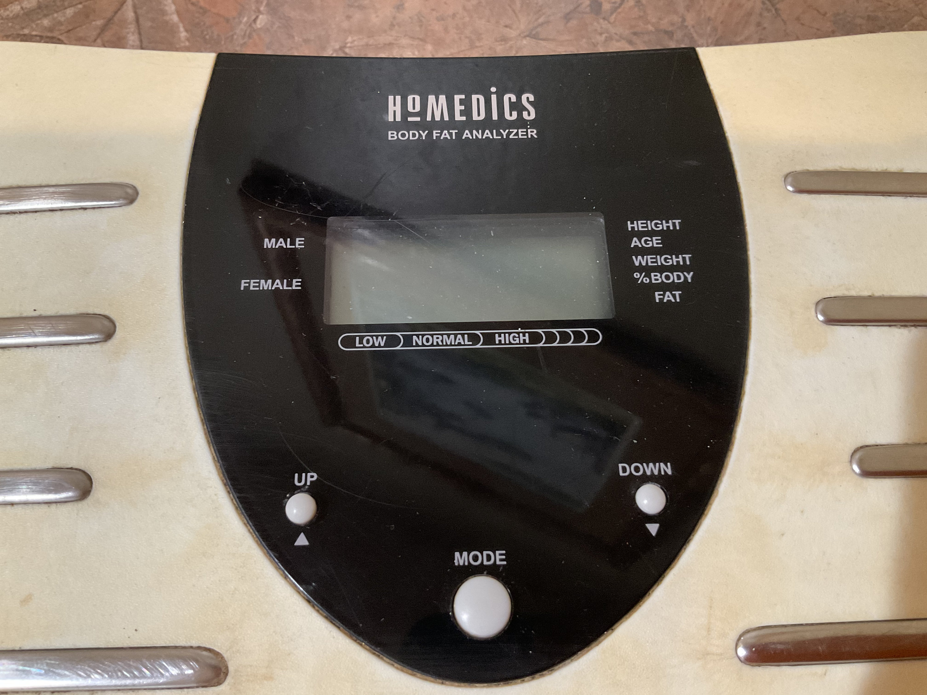 HOMEDICS Bathroom Scale Body Fat Water ANALYZER Model SC, 43 OFF