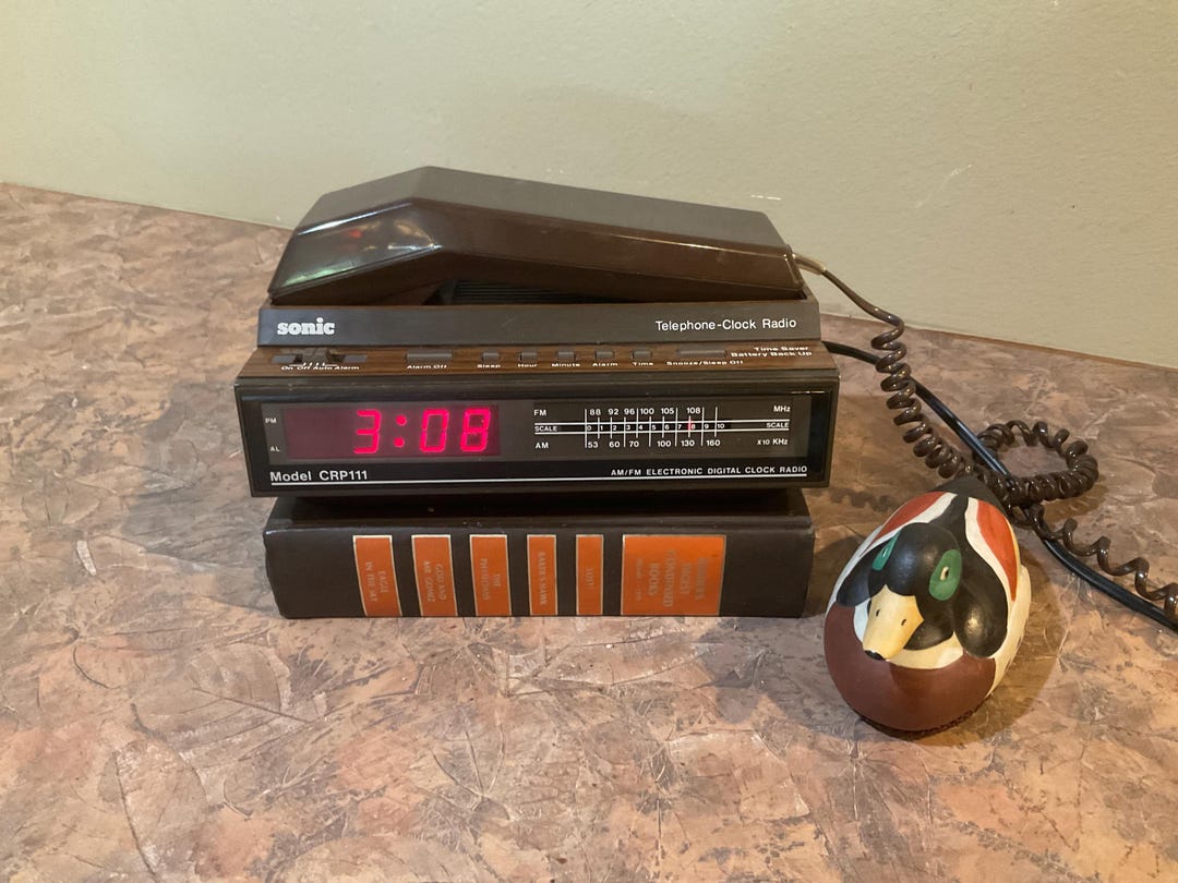 Sound Sonic Telephone, Radio Alarm Digital Clock, AM FM, Model CRP111 ...