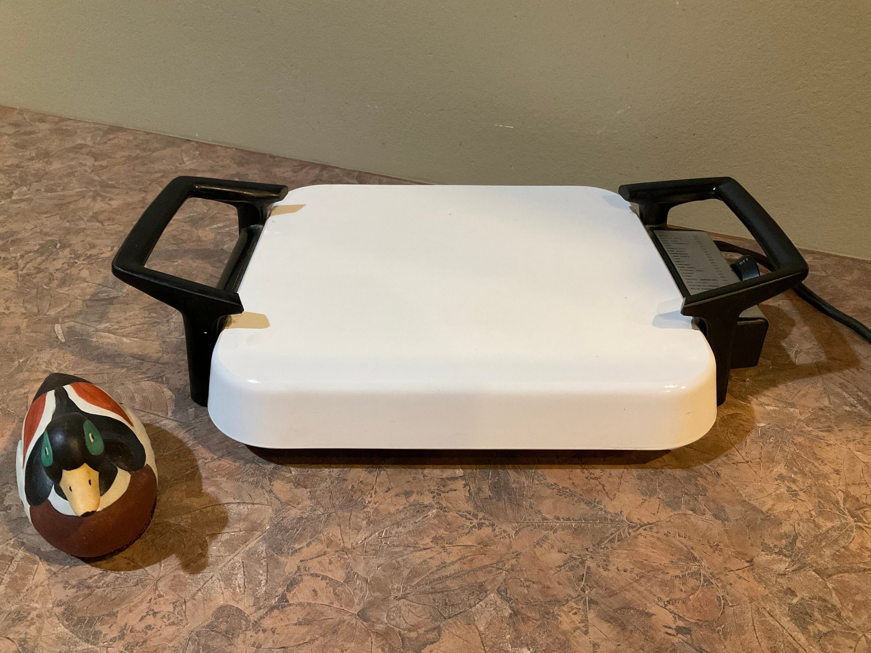 VTG Corning Ware Electromatic Skillet Electric Hot Plate Buffet Warmer &  Dish