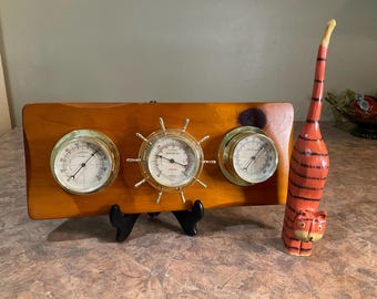 SUNBEAM Weather Station: Thermometer, Barometer, Hygrometer, Nautical Helm Gauge