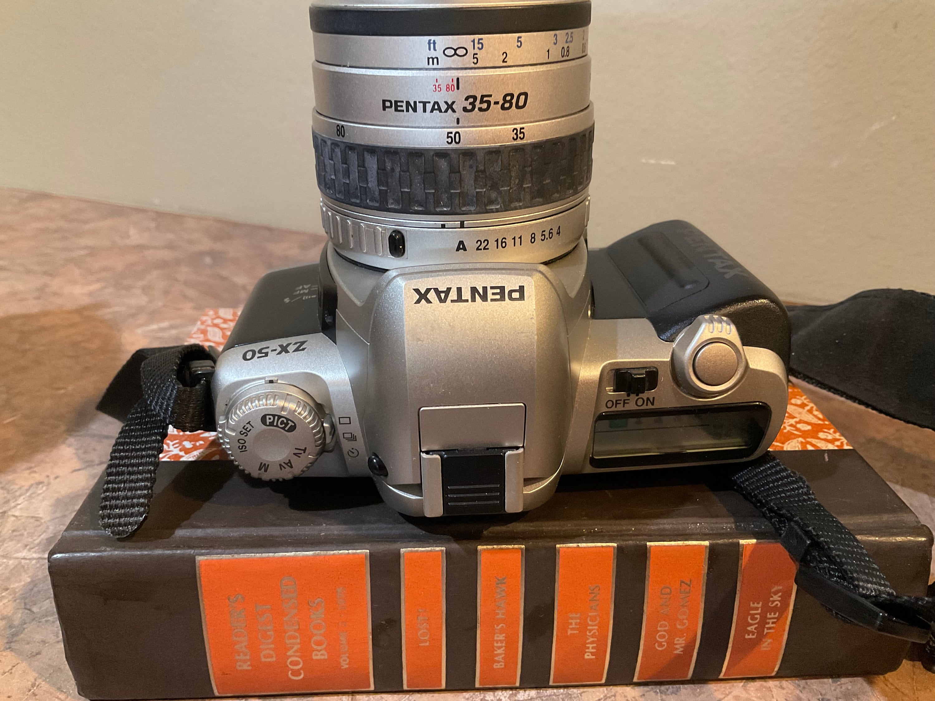 PENTAX ZX-50 35mm SLR Film Camera + 35-80mm Zoom Lens, Lens Cover
