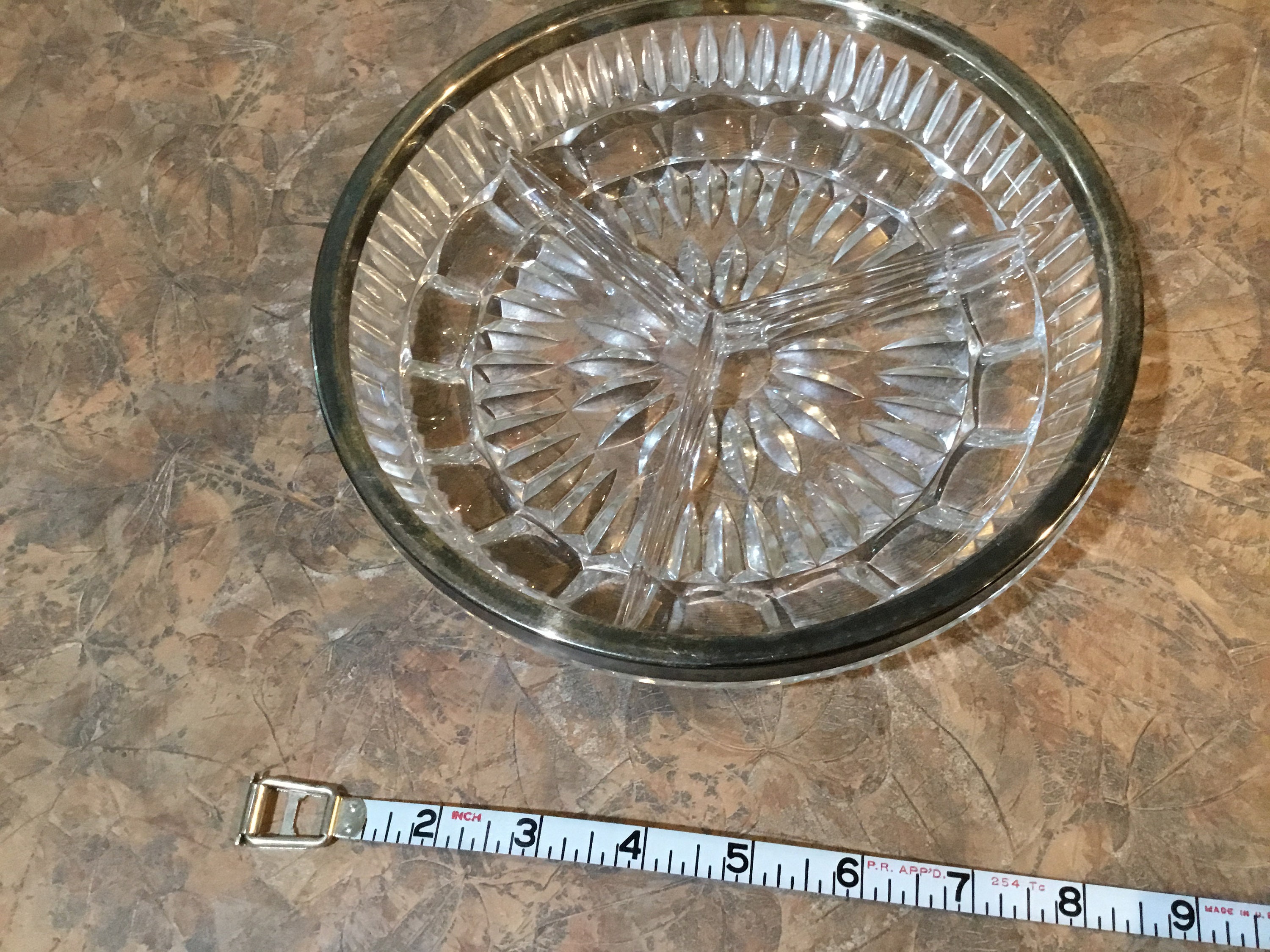 Divided Party Relish Candy Dish Silver Plated Rim Vintage Etsy Canada