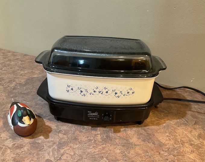 West Bend Slow Cooker White Floral Clear Casserole Glass Lid Etsy