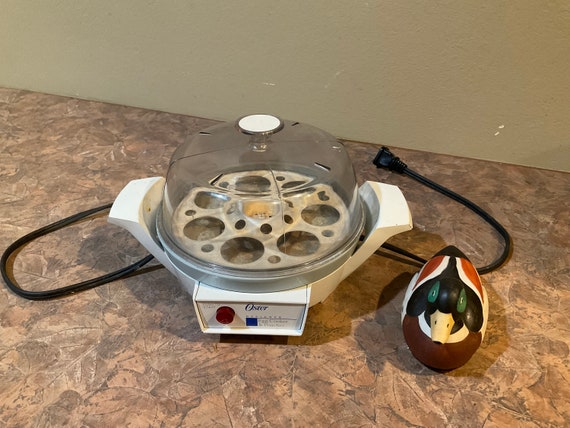 Oster Designer Electric Egg Cooker Poacher 580 08B Tested Boiled