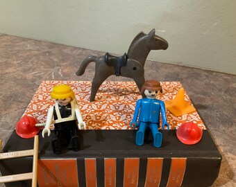 Geobra Playmobil Figure and Playmobil Sheriff and Horse, 1974