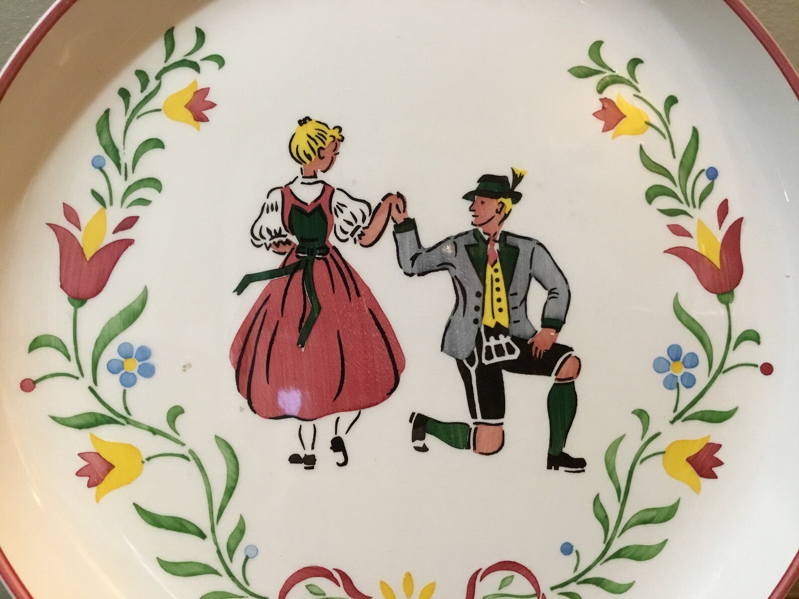 Placa de arte popular de Alemania Occidental Vintage Etsy