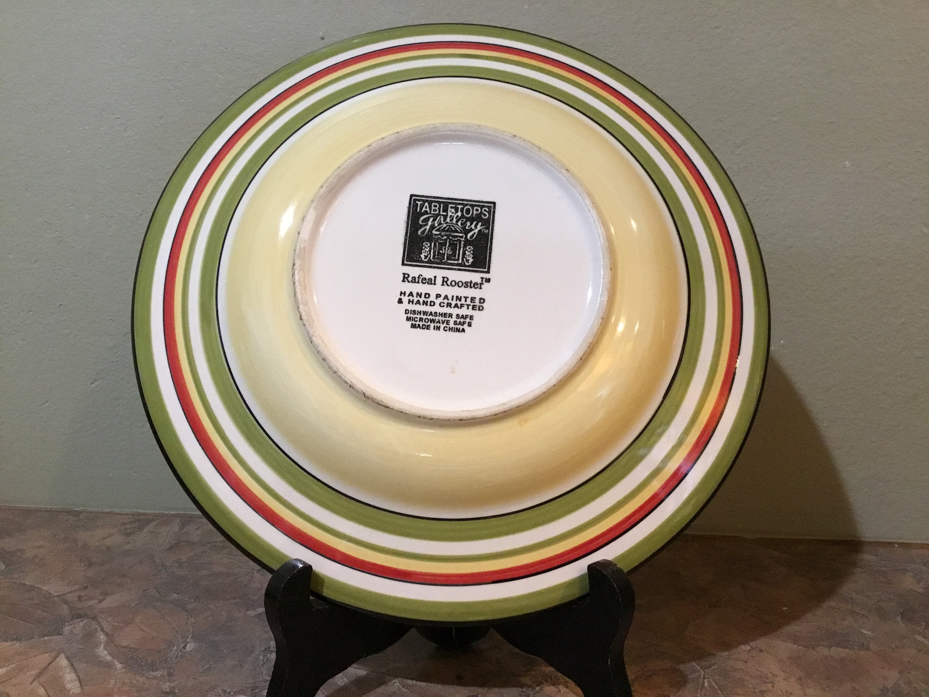 Tabletops plate Gallery Rafael Rooster Salad Plate Rooster Etsy