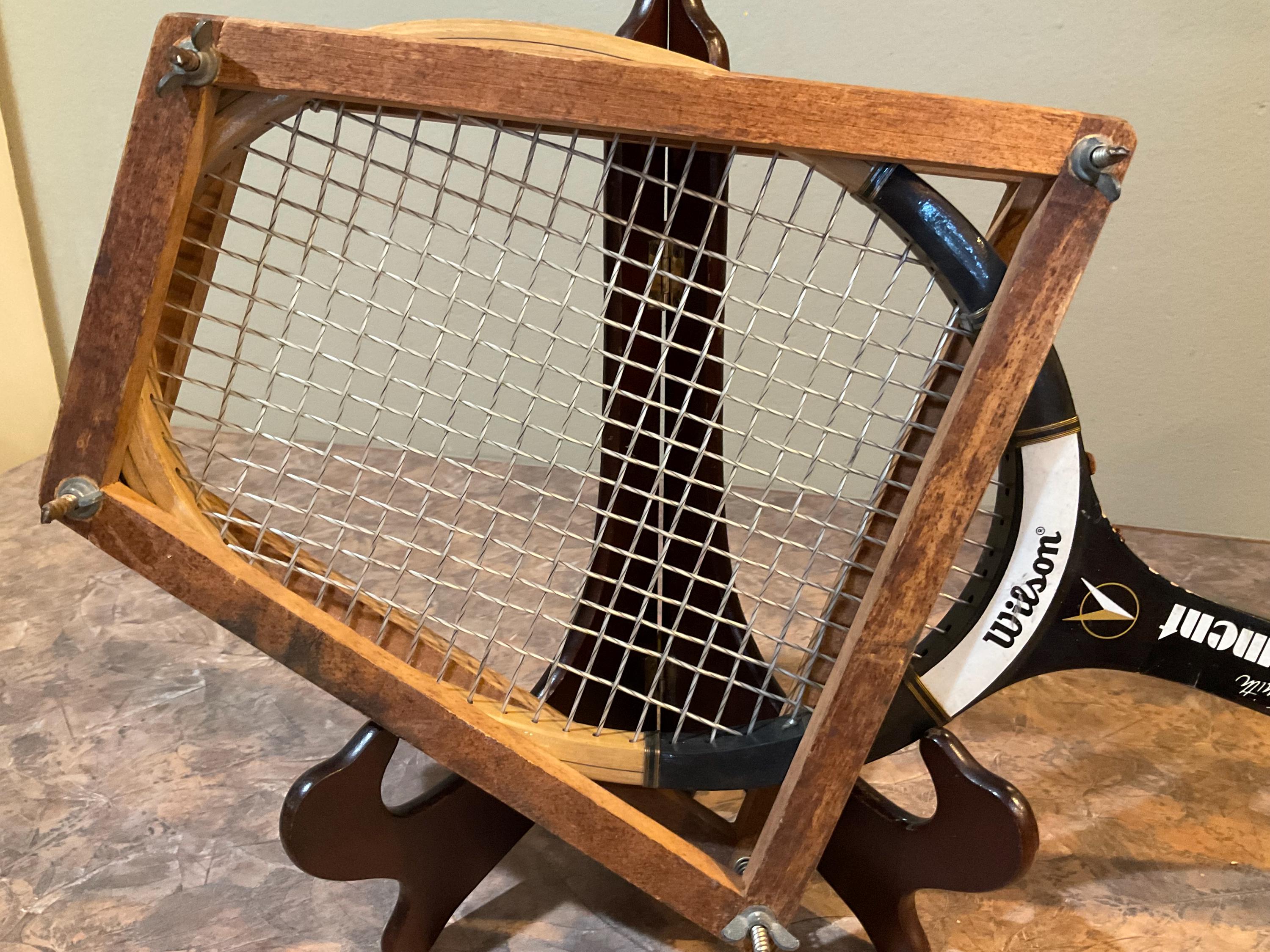 Raquette De Tennis Vintage Wilson Stan Smith Tournament Strata-Bow En Bois - Rare - États-Unis