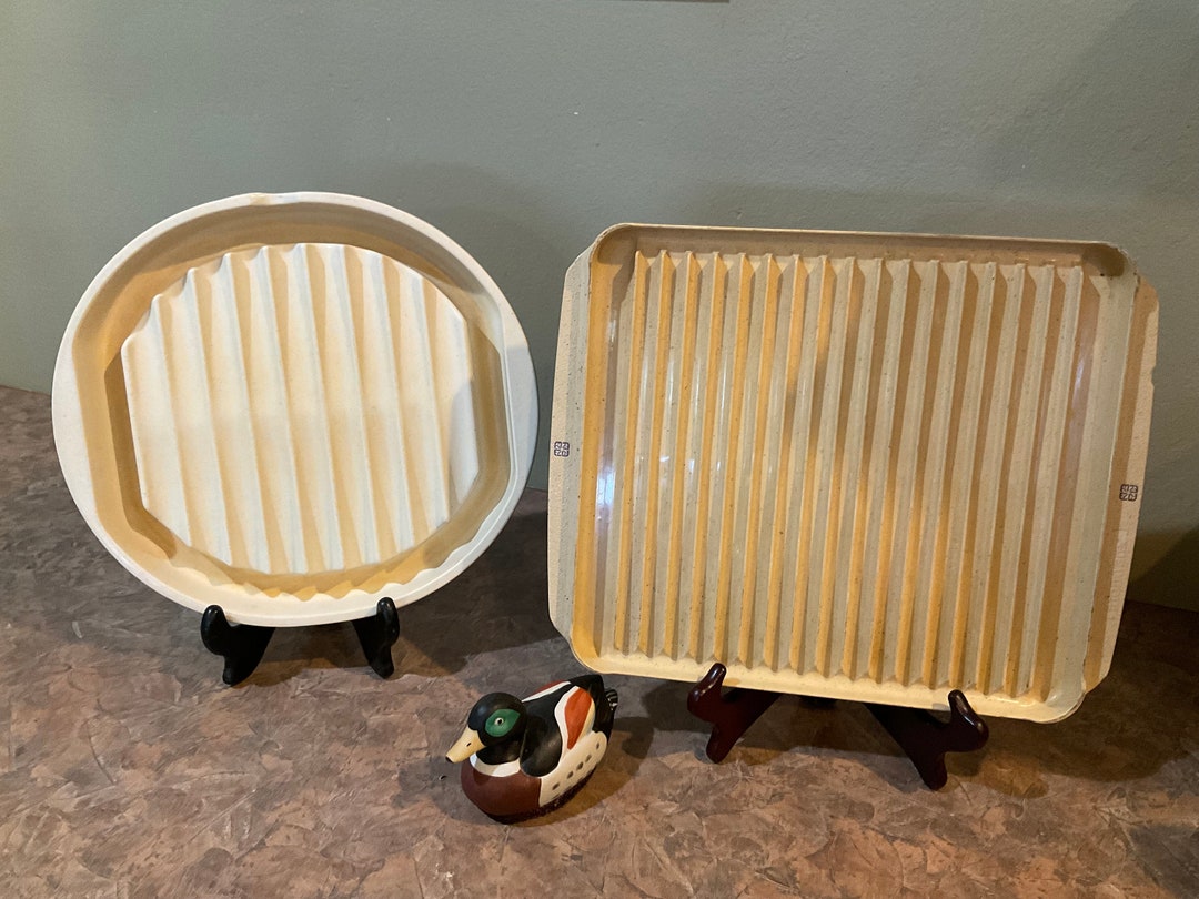 Rubbermaid 5518 Microwave Cookware Large Roasting Bacon Rack Pan Oven or Littonware Reversible