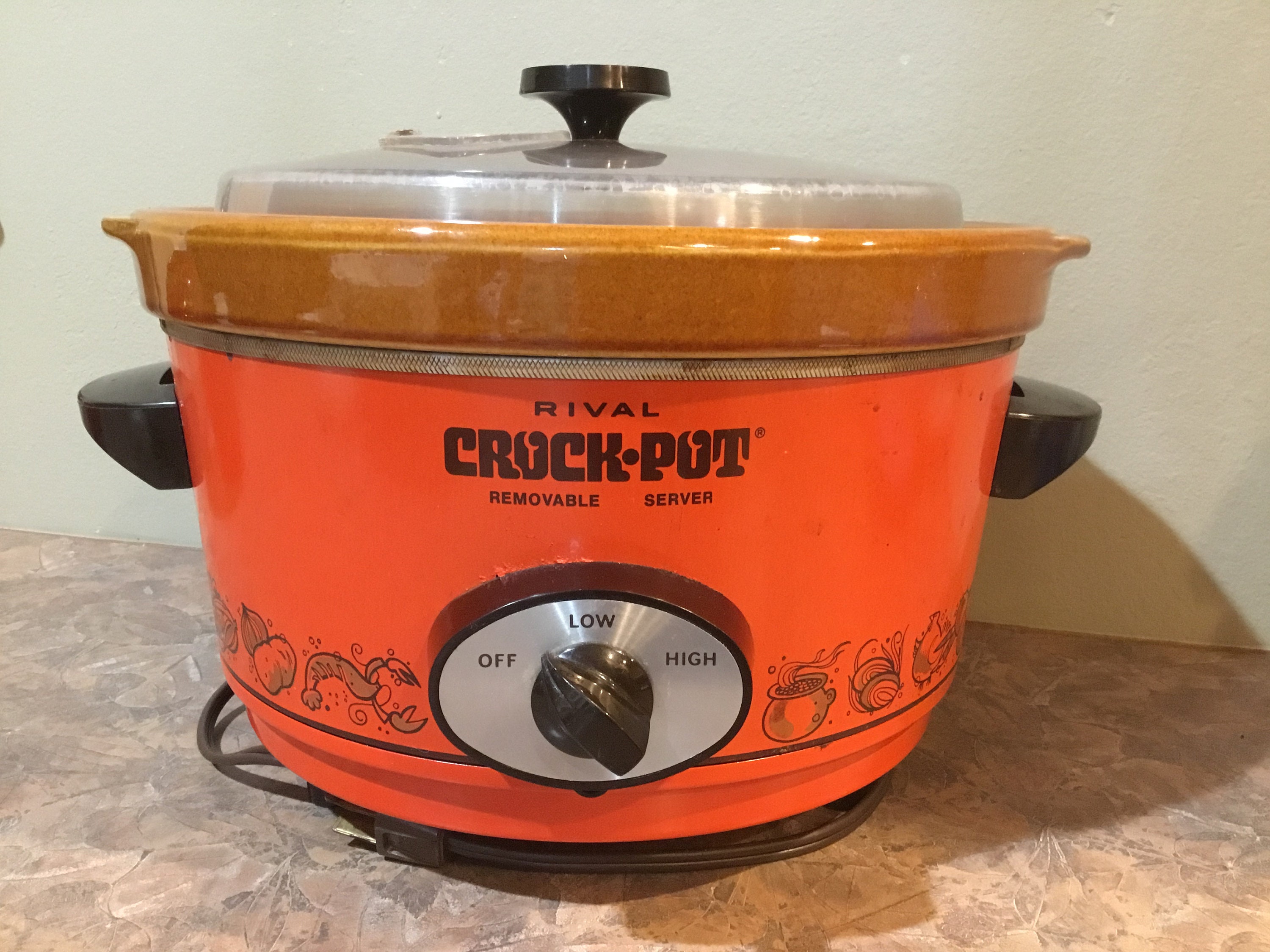 Vintage Rival Crock Pot 3350 Retro Orange Serial 4 Qt. Etsy