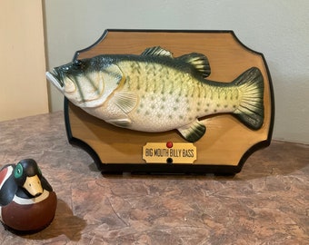 Big Mouth Billy Bass Singing Plaque -- 7848-1C, 90s toys, vintage. Tested and works