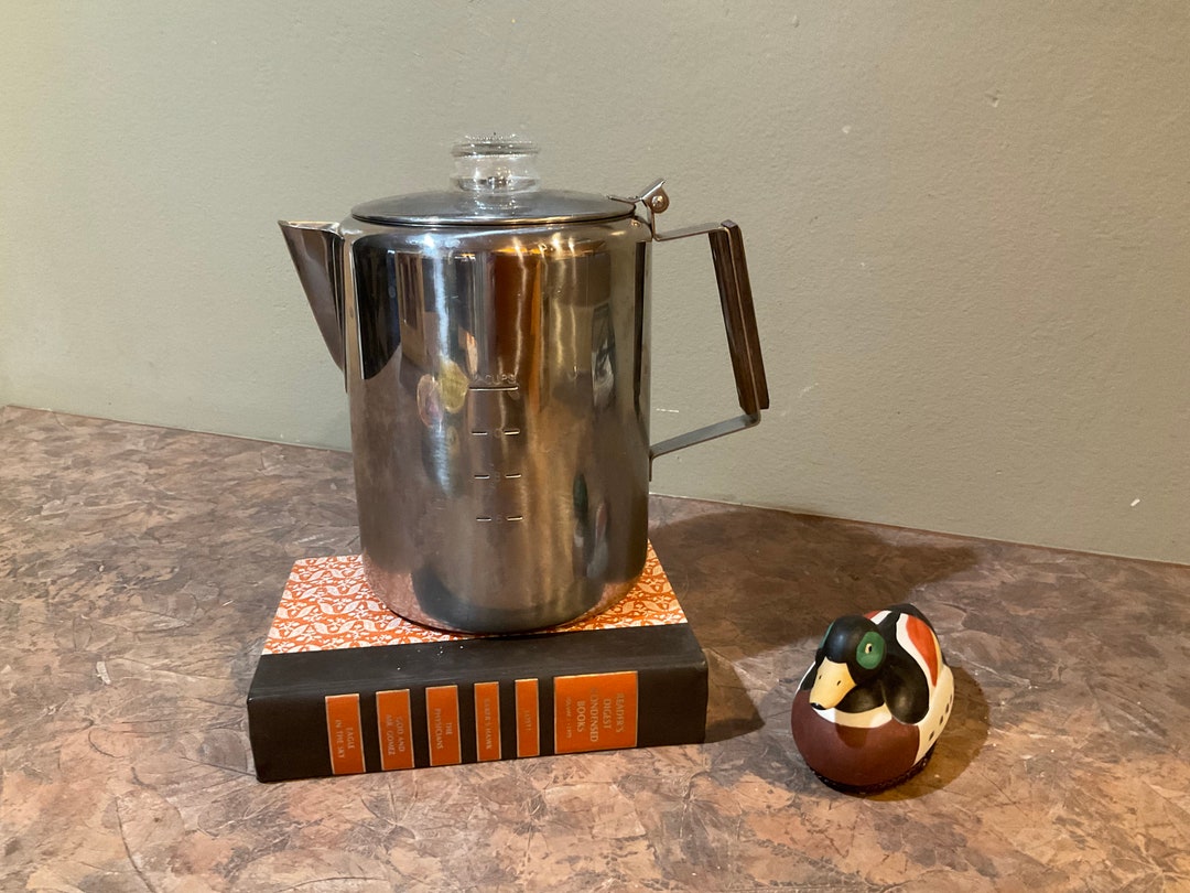 Coffee Percolator Complete Set 12 Cup Stainless Steel Stovetop Pot With