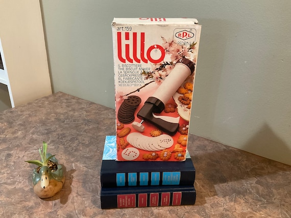 Lillo IL Biscottiere Biscuit Maker Cookie Press 5 Decorating Tips