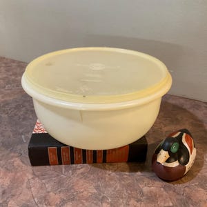 Tupperware Schüssel #272 weiße Dose mit Deckel, Retro Tupperware, Vintage