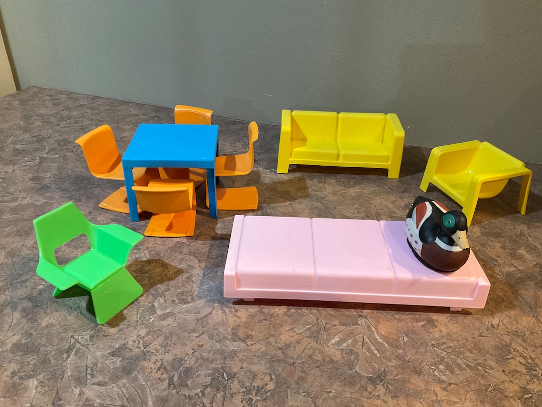 Mattel Barbie Dream House Furniture Orange Chairs Townhouse Etsy