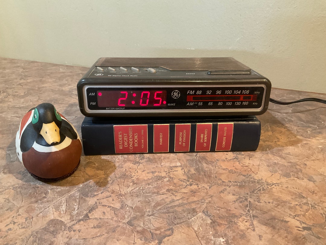 General electric digital clock radio ge vintage general etsy