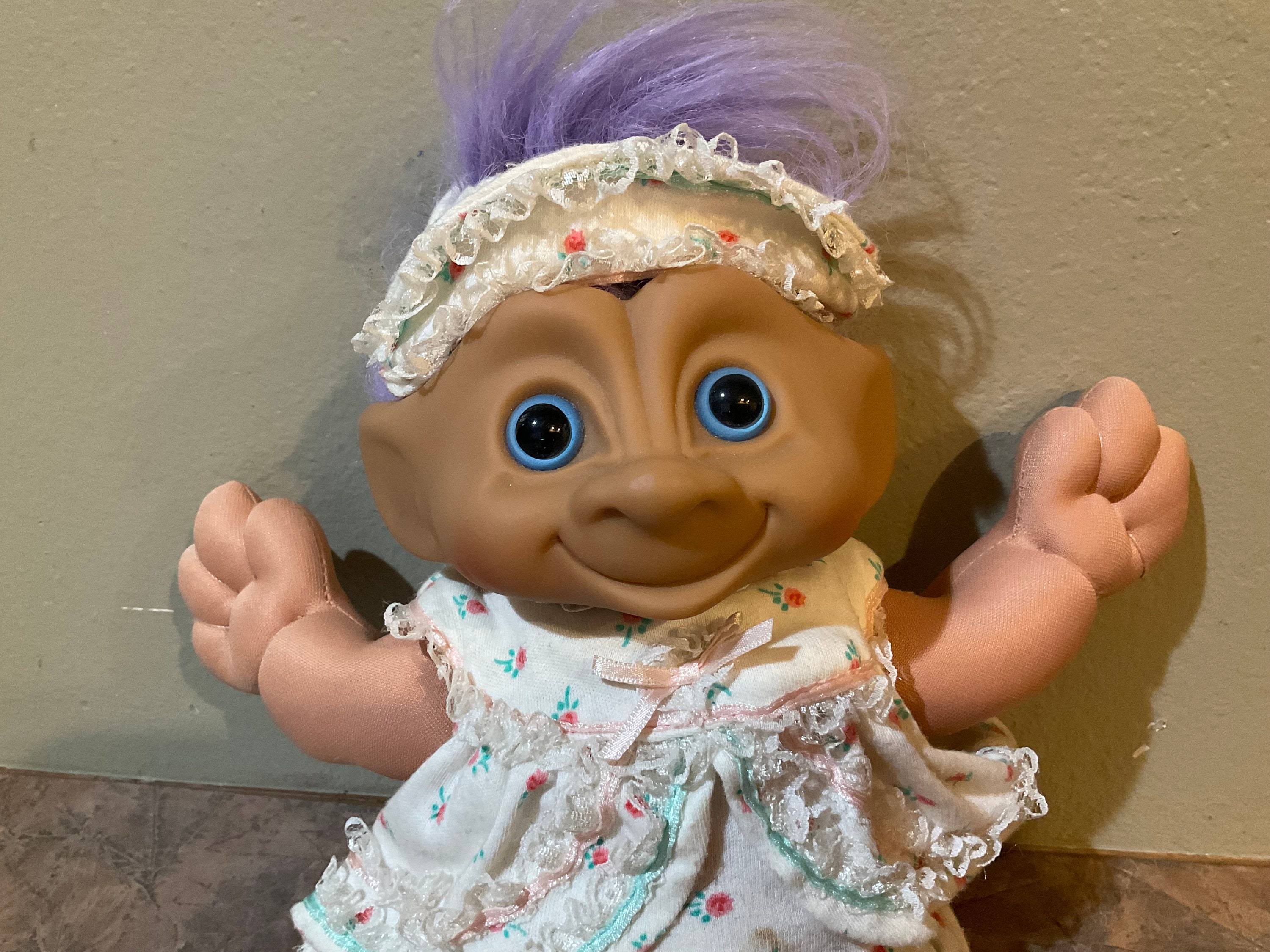 Troll Ace Novelty, Lavender Hair Blue Gray Eyes Purple Star Troll Ace Novelty, Lavender Hair Blue Gray Eyes Purple Star