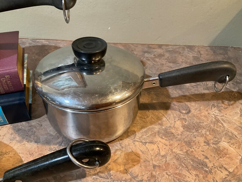 Revere Ware Pots With Lids Copper Bottom 1 2 Quart Pot Etsy