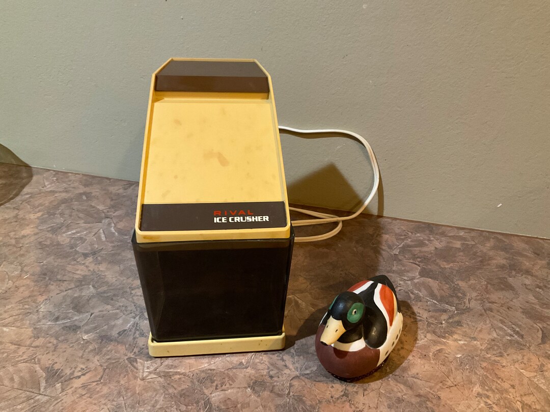 Rival Ice Crusher Beige and Brown Model 840 With Removable Ice Etsy