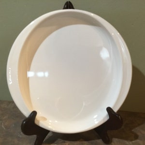 コーニングウェア、電子レンジ用スキレット ブラウニングパン、ラウンドオーバルトレイ ホワイトディッシュ、オーブン対応、ボトムグリッド パイレックス、パイロセラム