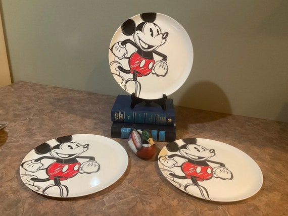 Disney Anime Cartoon Mickey Mouse Minnie Mouse Donald Duck Ceramic Dinner  Plate 8 Inch Household Plate Ceramic Tableware - AliExpress