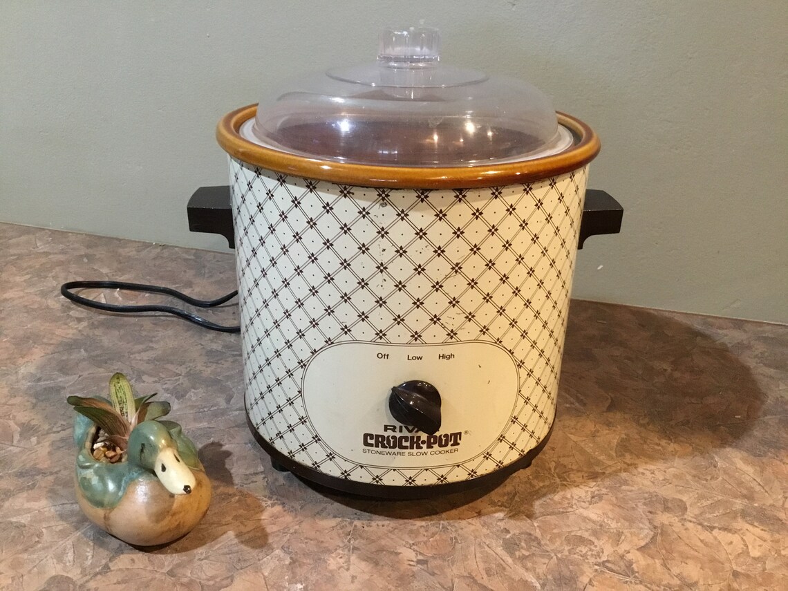 Rival Crock Pot Slow Cooker Stoneware Modelo 3100/2 Marrón Etsy