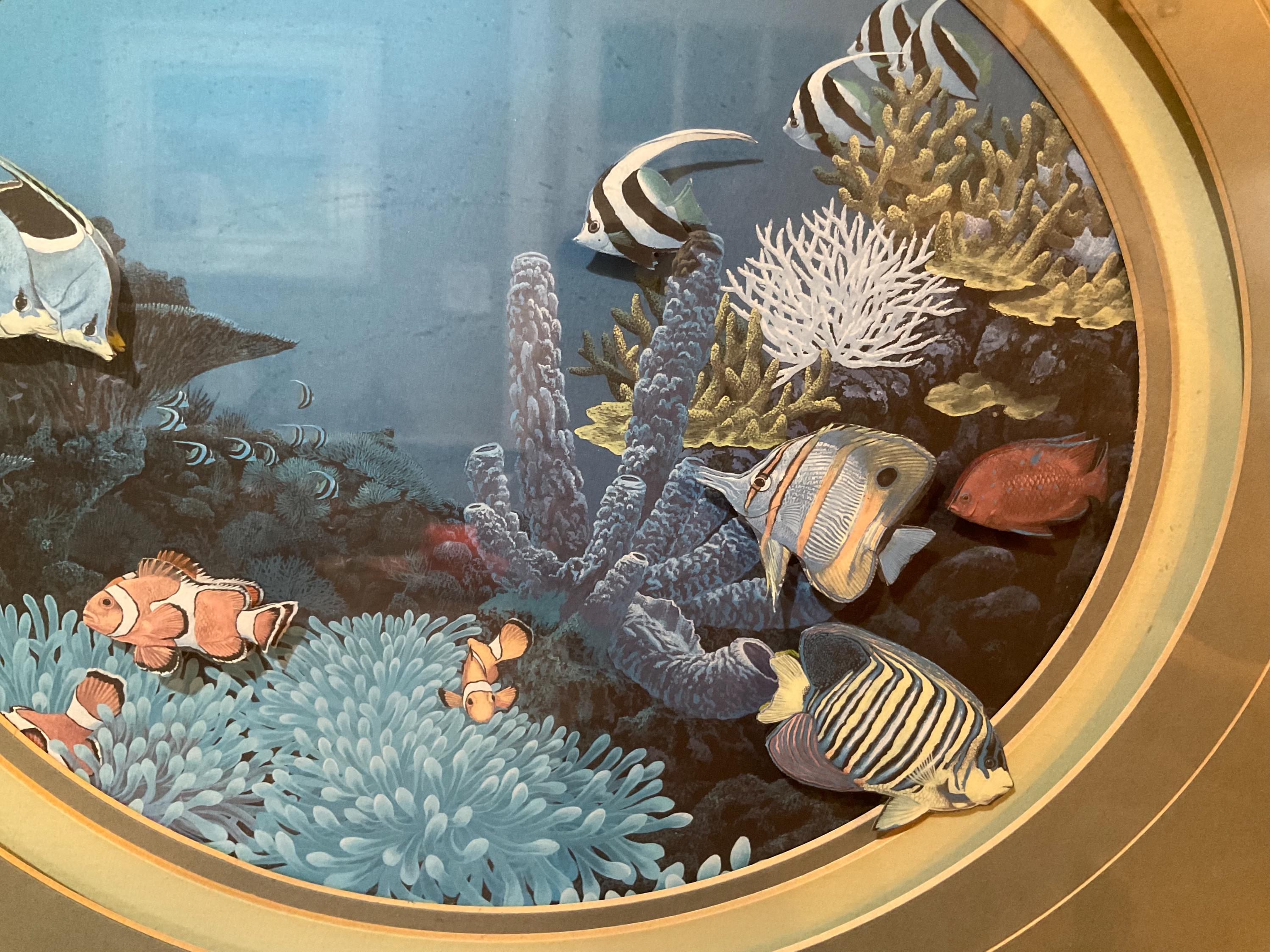 クリスチャン・リース・ラッセン、海洋生物のホイルフレームプリント