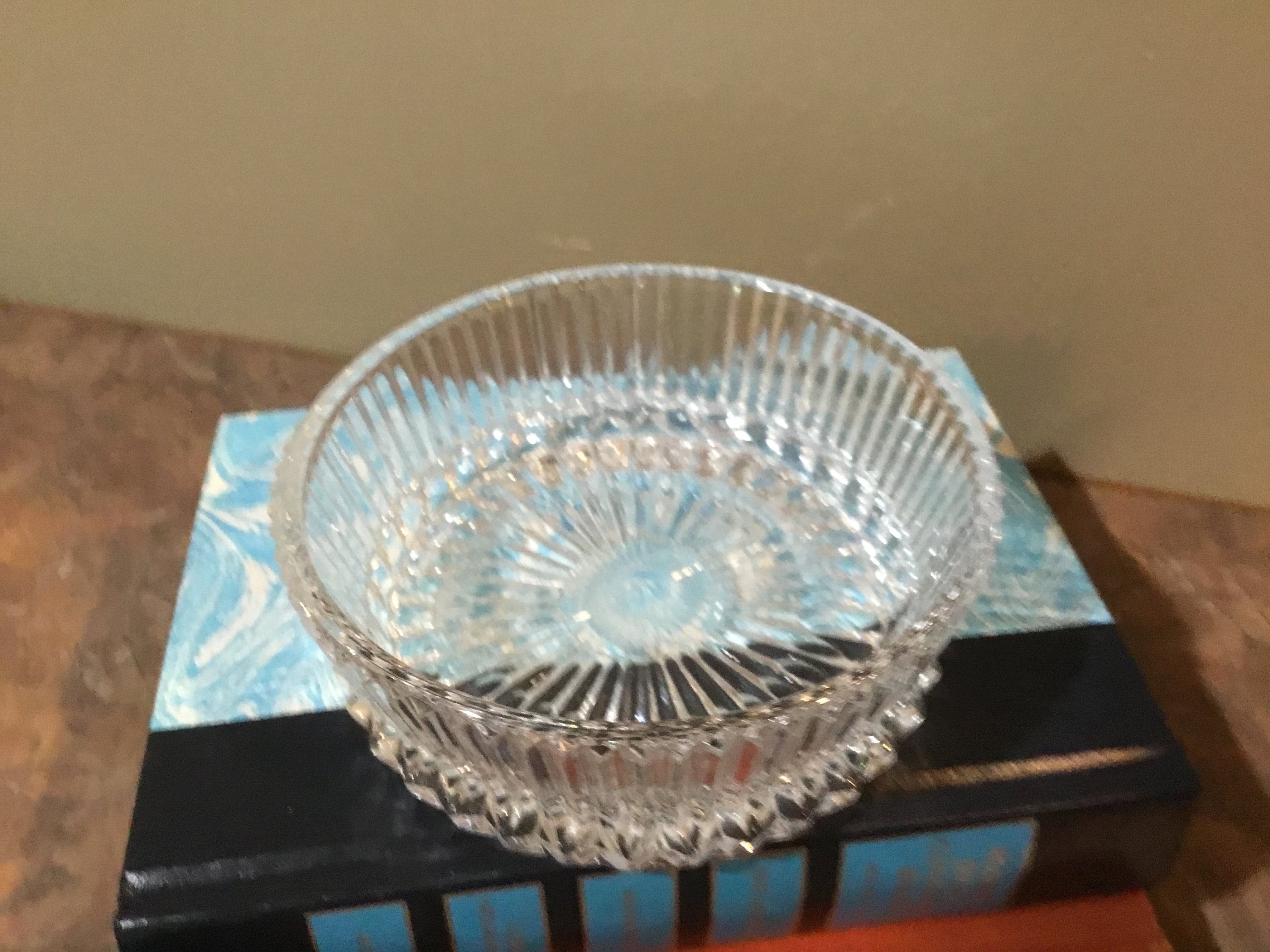 Vintage Avon Clear Cut Glass Candy Dish Bowl 70's Or Etsy