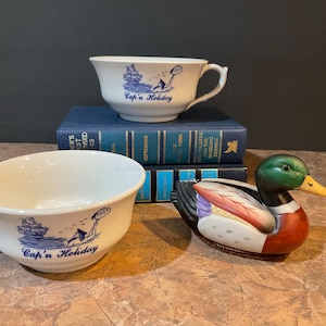 Cap&#39;n Holiday Inn 12 Oz Restaurant Ware Jumbo Cup Chowder Bowl by Shenango China, Vintage 1970er Jahre