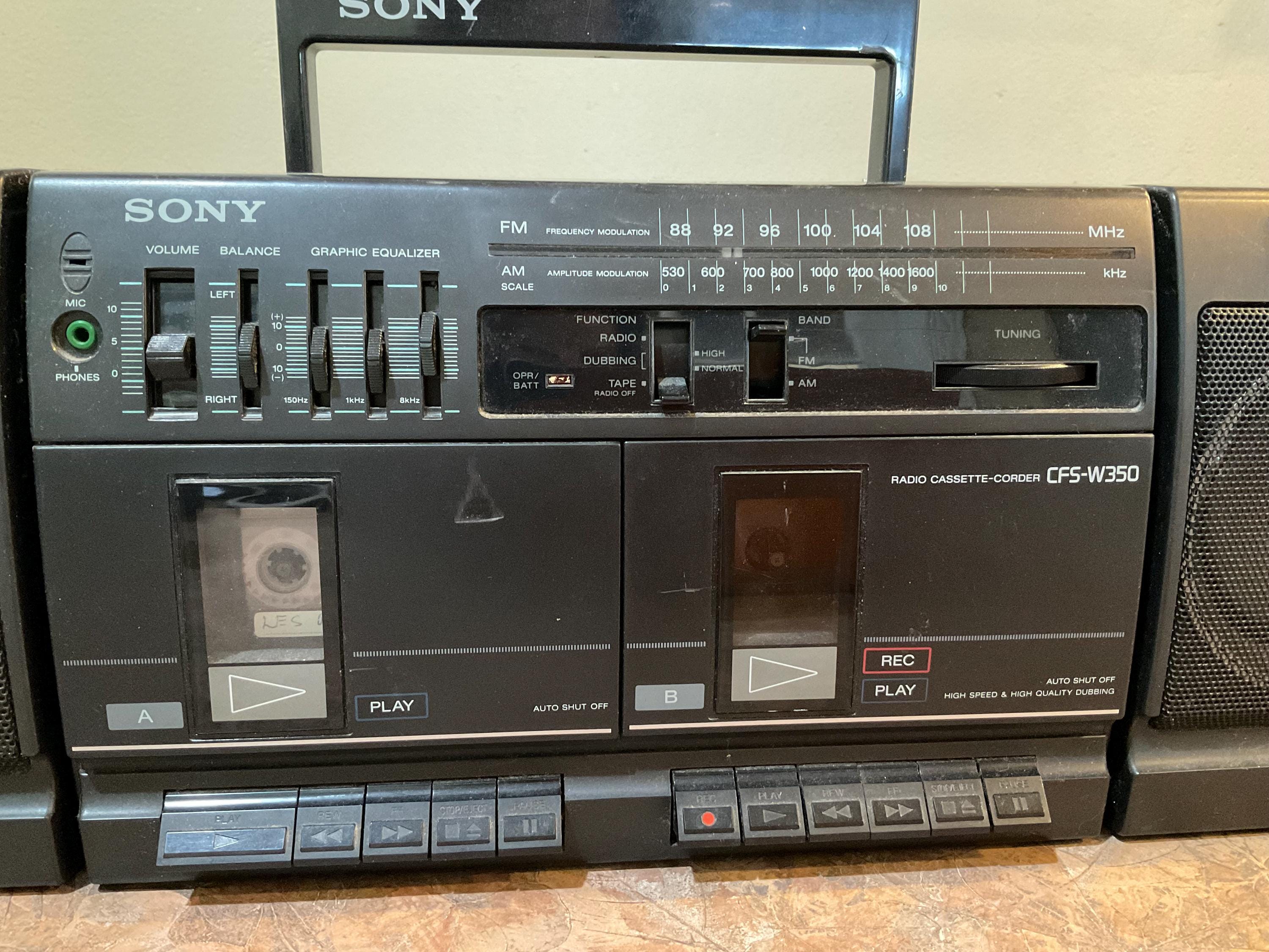 SONY CFS-W370 Radio Cassette Recorder Stereo Boom Box