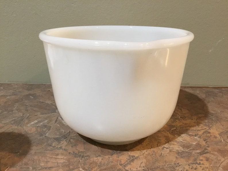 Glasbake White Milk Glass Mixing Bowl Small Vintage Made for Etsy UK