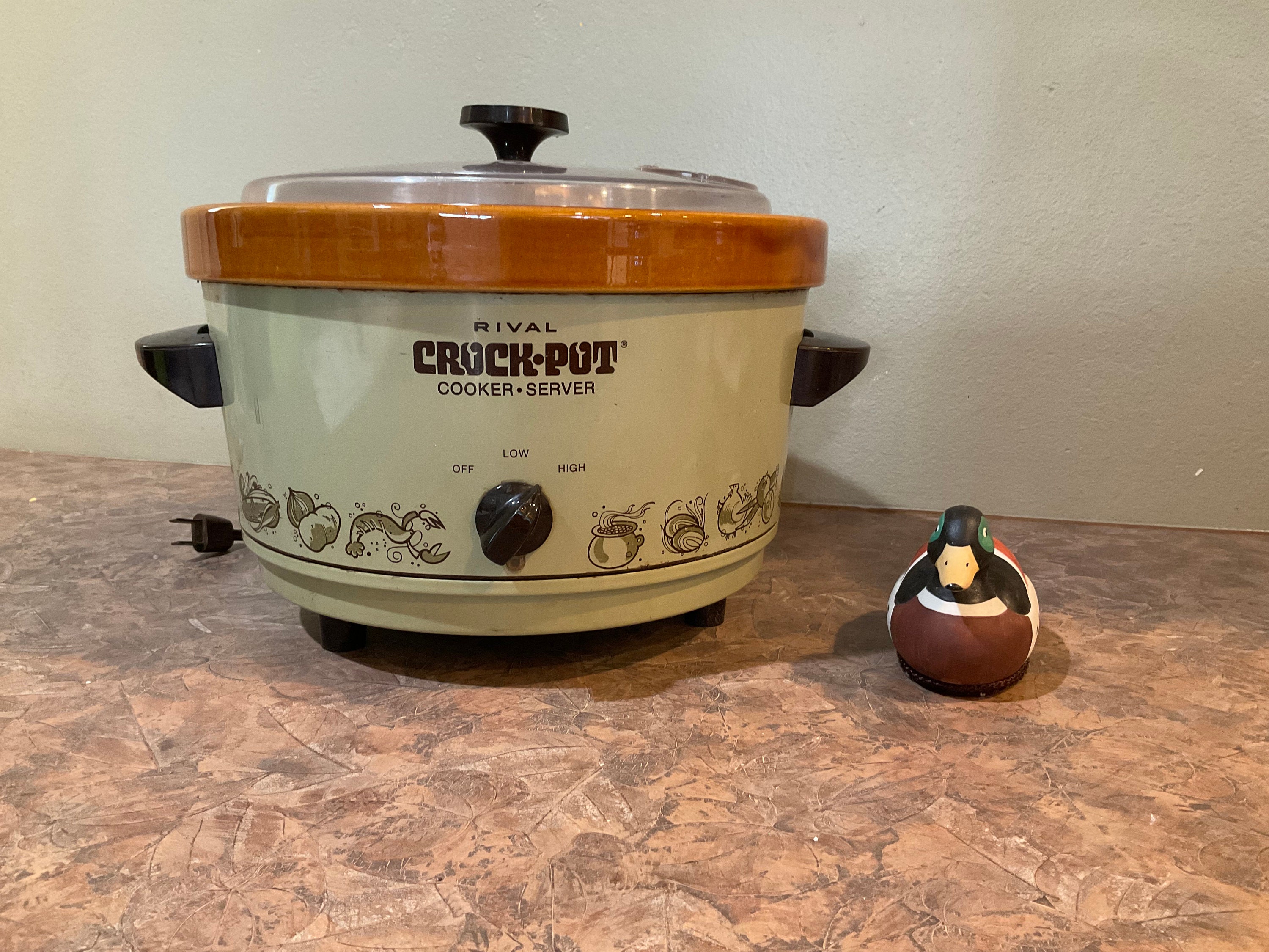 Vintage Rival Crock Pot Slow Cooker 3.5 qt Avocado Green Model