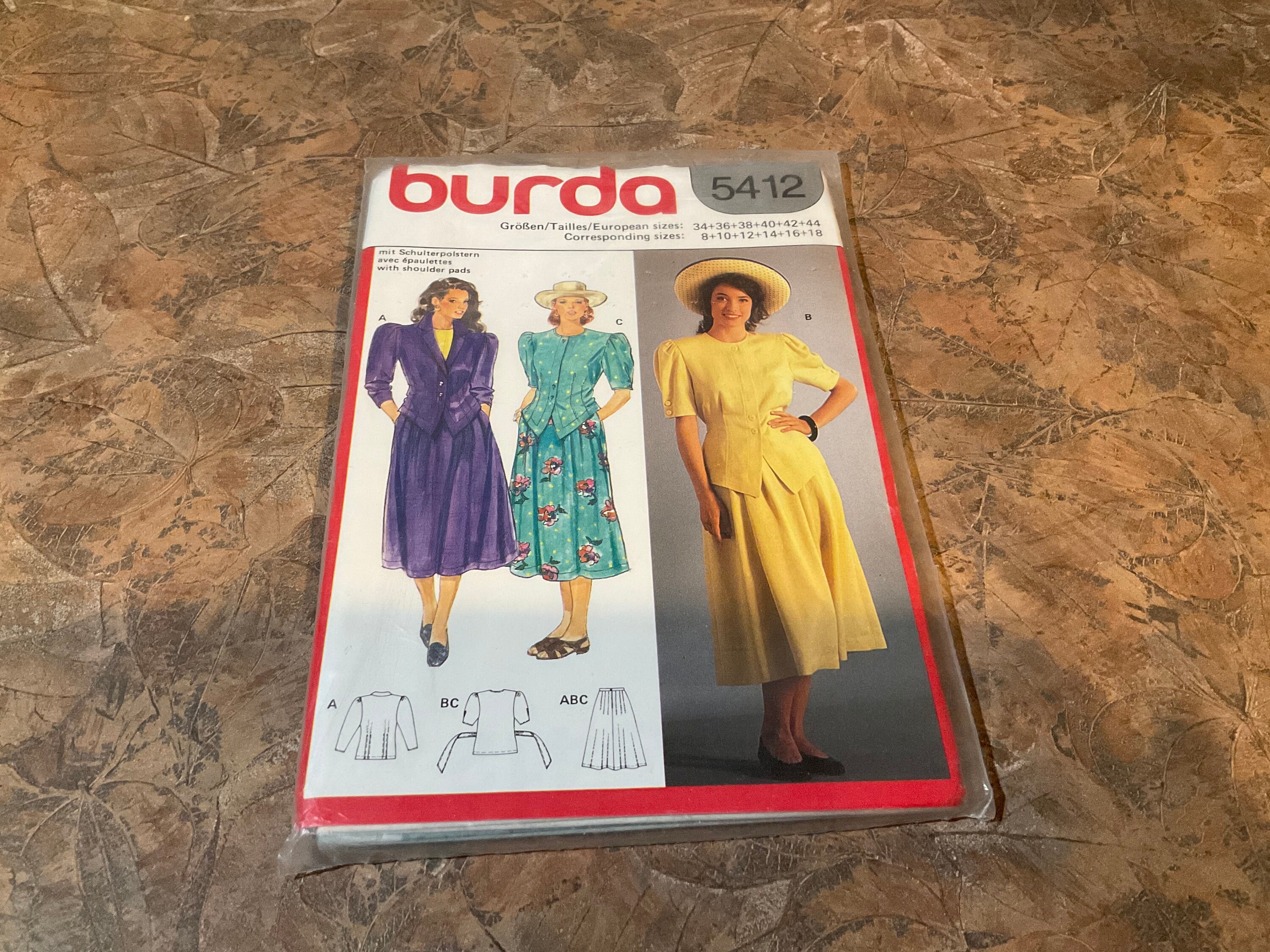 Simplicity 7055 Vogue Pattern 7055, 90's Mccall's Pattern 5639, Burda 5412 Sewing ...