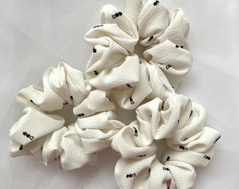 The Love Language Scrunchie | Super soft, crepe scrunchie | stretchy & easy on hair | cute heart pattern