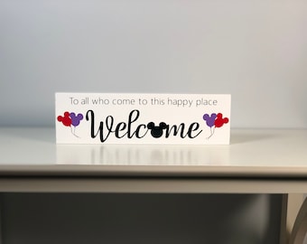 Walt Disney quote inspired freestanding wooden sign for home decor