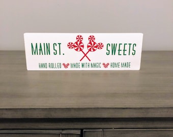 Disney's Main Street USA Inspired Freestanding Wooden Sign For Holiday Home Decor