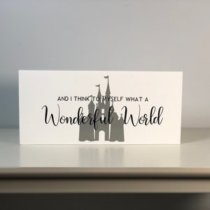 Cinderella Castle inspired freestanding wooden sign for home decor