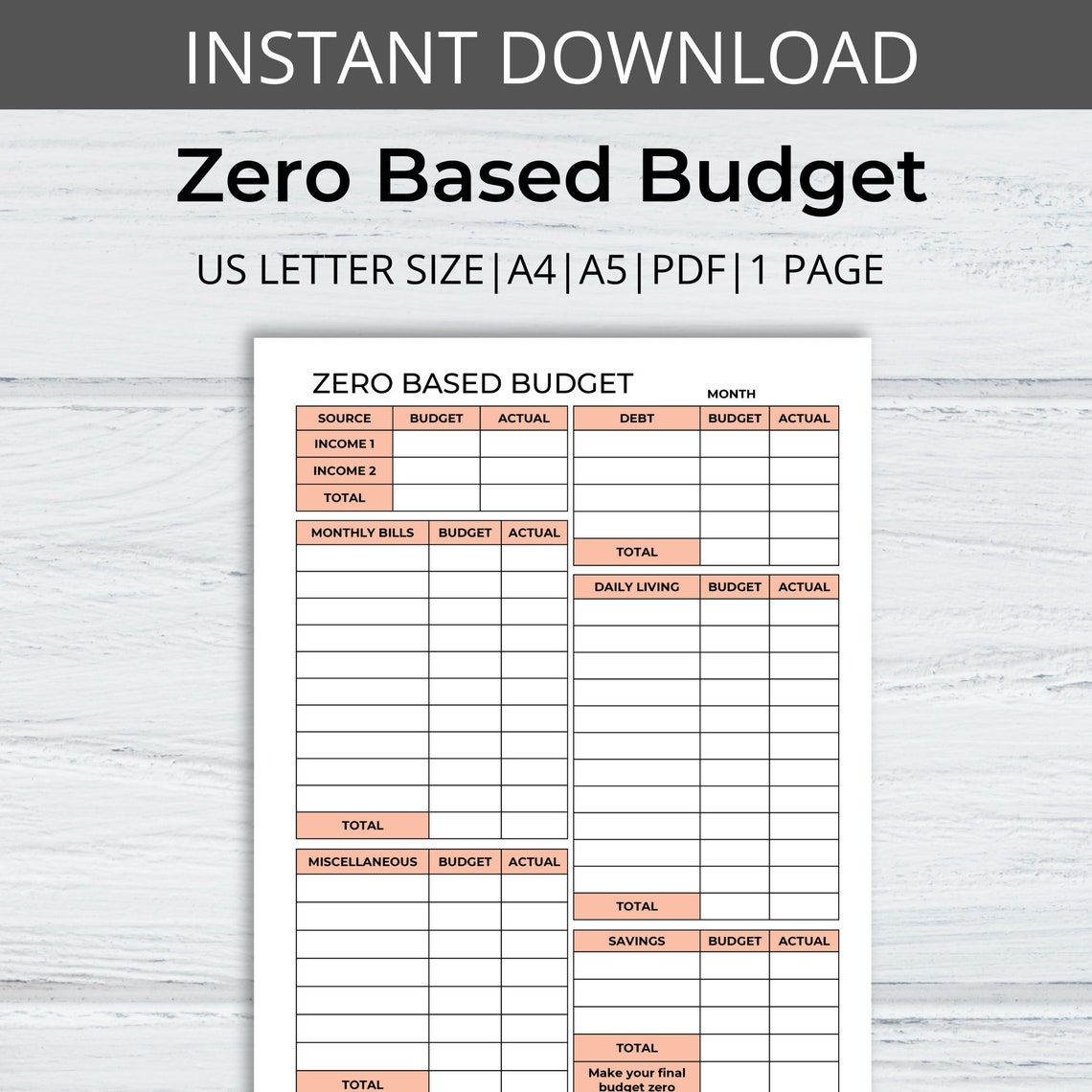 etsy budget planner etsy budget planner