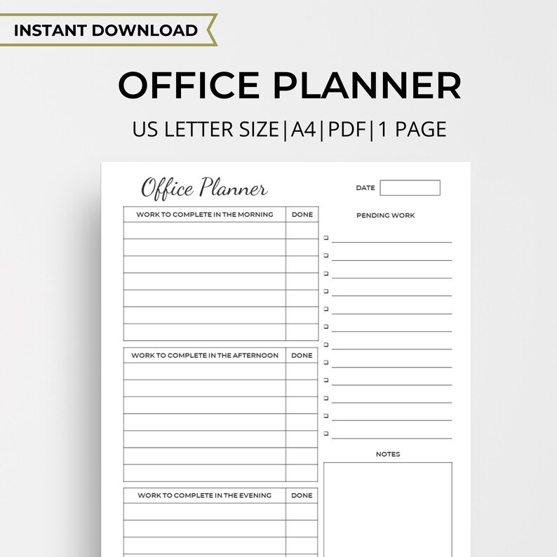 work-planner-office-planner-work-from-home-daily-work-log-etsy