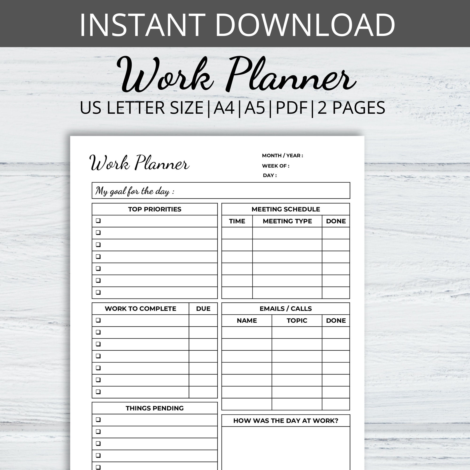 Office Planner Template Office Planner Template