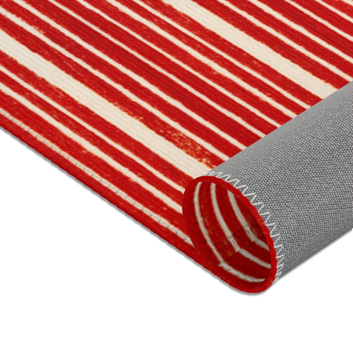 Korin Candy Cane Area Rug 3 Sizes Machine Washable Etsy