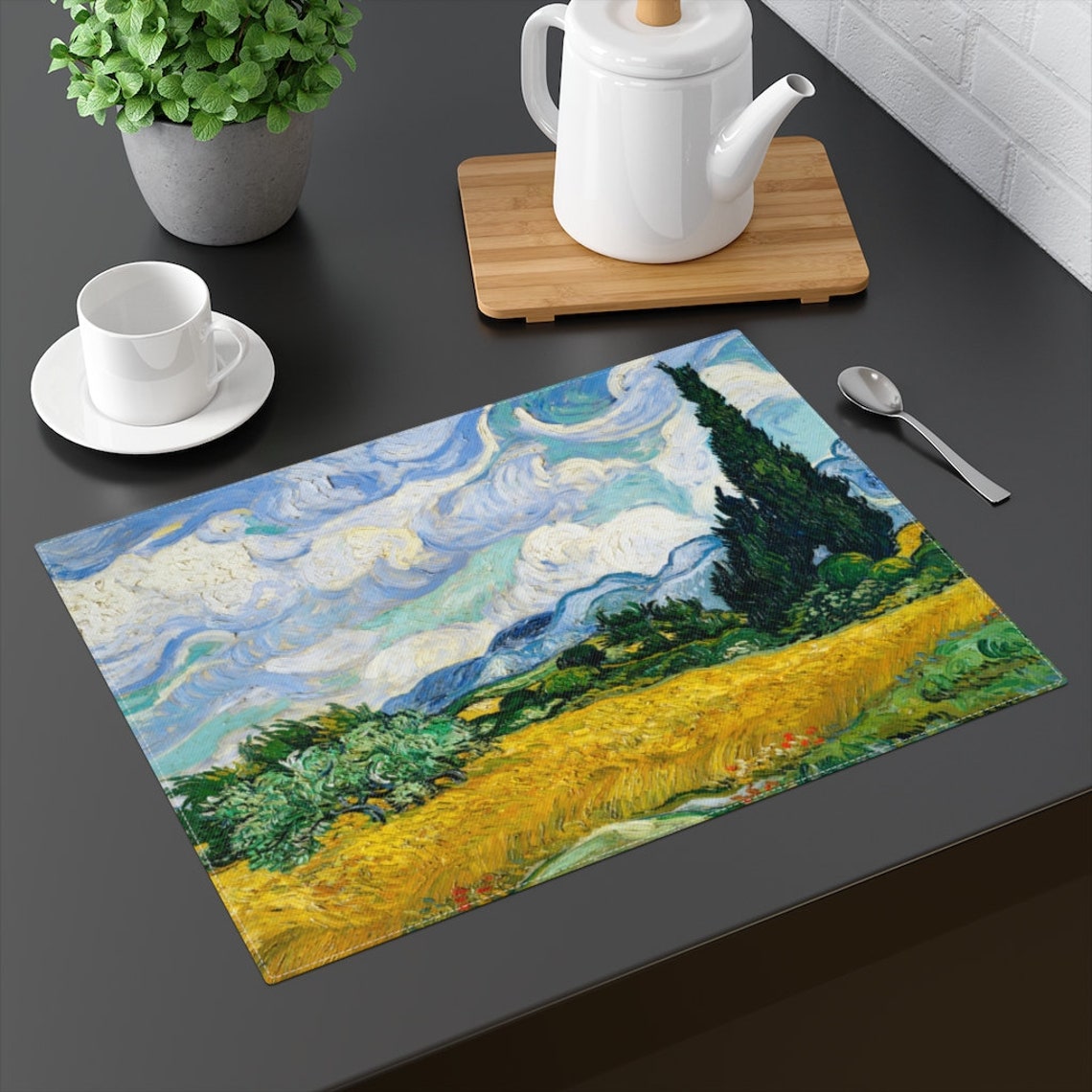 Van Gogh Fabric Placemats 100 Cotton Place Mats 18 Etsy