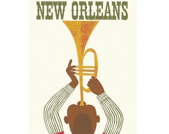 Vintage New Orleans Sign, Travel sign, vintage sign. Retro wall sign, New Orleans sign, New Orleans Wall Art