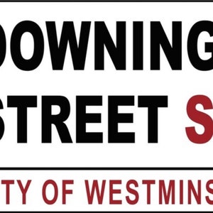 Señal de metal de Downing Street, señal de Londres, señal vintage. Letrero de pared retro, letrero de pared del Reino Unido, arte de pared de Londres