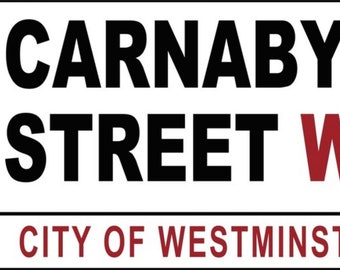 Carnaby Street metal Sign, London sign, vintage sign. Retro wall sign, UK Wall sign, London wall art