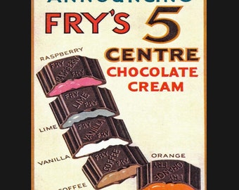 home furnishing items FRYS CHOCOLATE FIVE BOYS metal tin sign