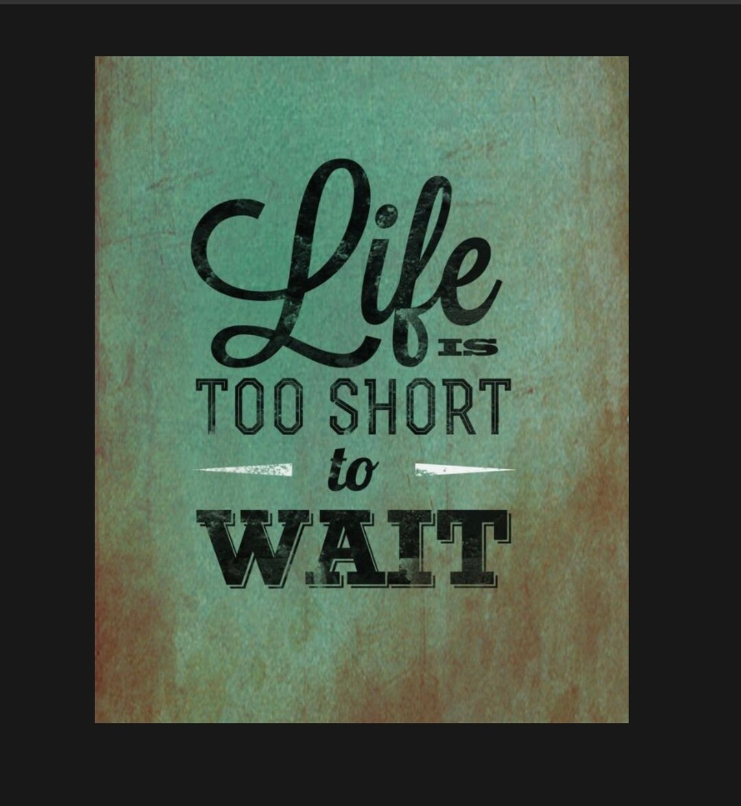 Vintage Life is Too Short to Wait Metal Sign, Metal Sign, Vintage Sign ...