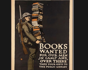 War Propaganda sign, Book sign, vintage sign. Retro wall sign,