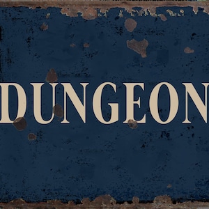 Vintage Dungeon  Metal Sign, Dungeon  sign, Dungeon  plaque,  Retro wall sign